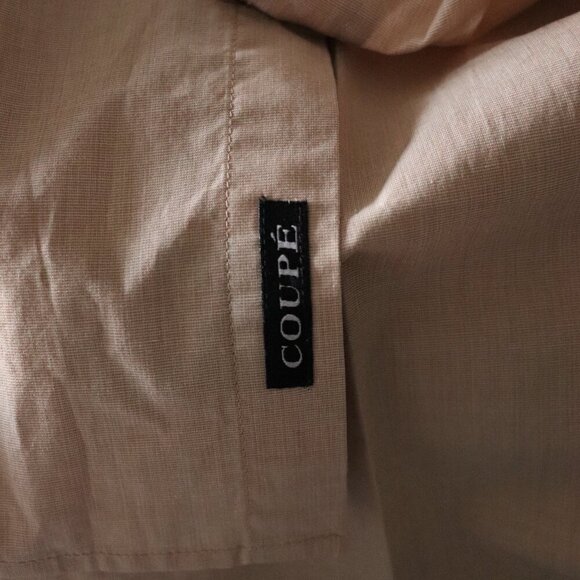 Coupe Men's Large Tan Collared Button Down Pocket Casual Long Sleeve Dress Shirt - Picture 10 of 13